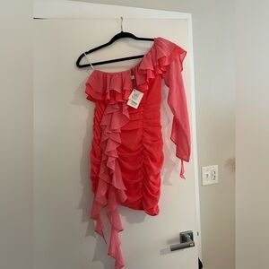 NWT By Egreis pink ruffle dress